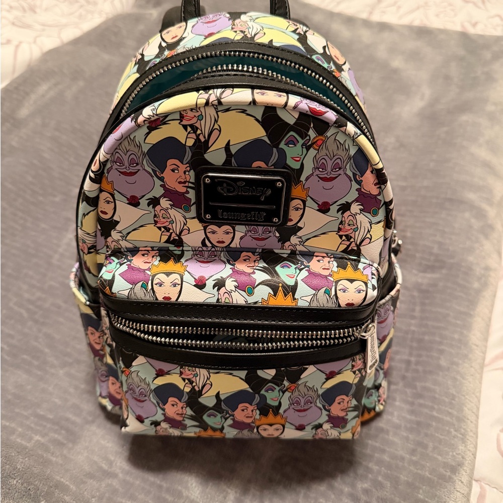 Disney Loungefly Villains Patterned Backpack - image 1